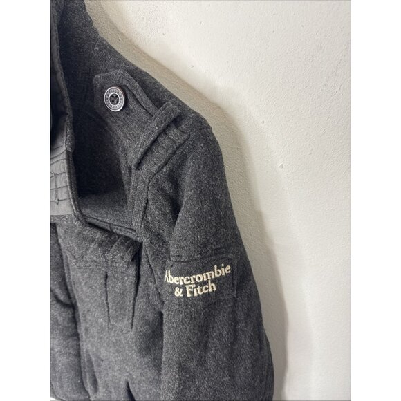 Abercrombie & Fitch Heather Gray Wool Blend Army Field Jacket Men’s S - Picture 2 of 11